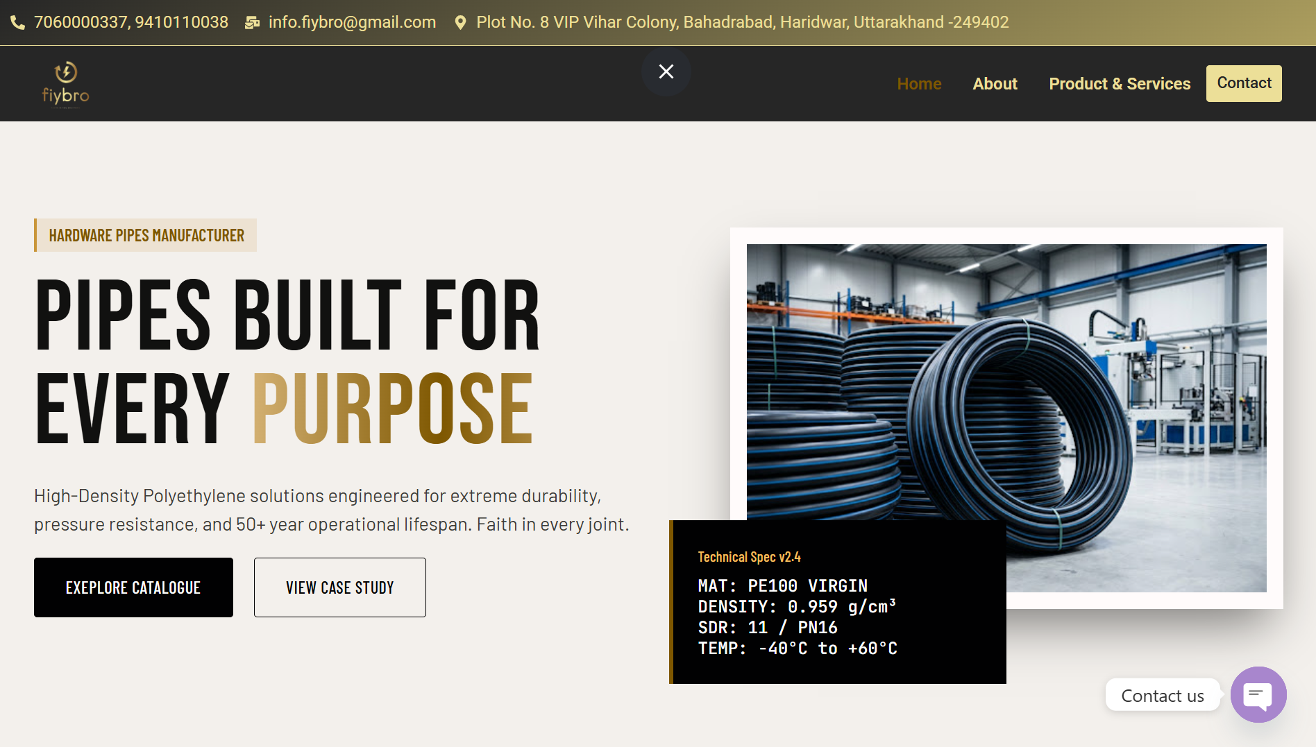 Fiybro Pipes Manufacture